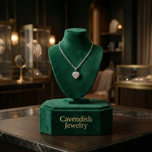 Amora Diamond Heart Neckless - Cavendish Jewelry