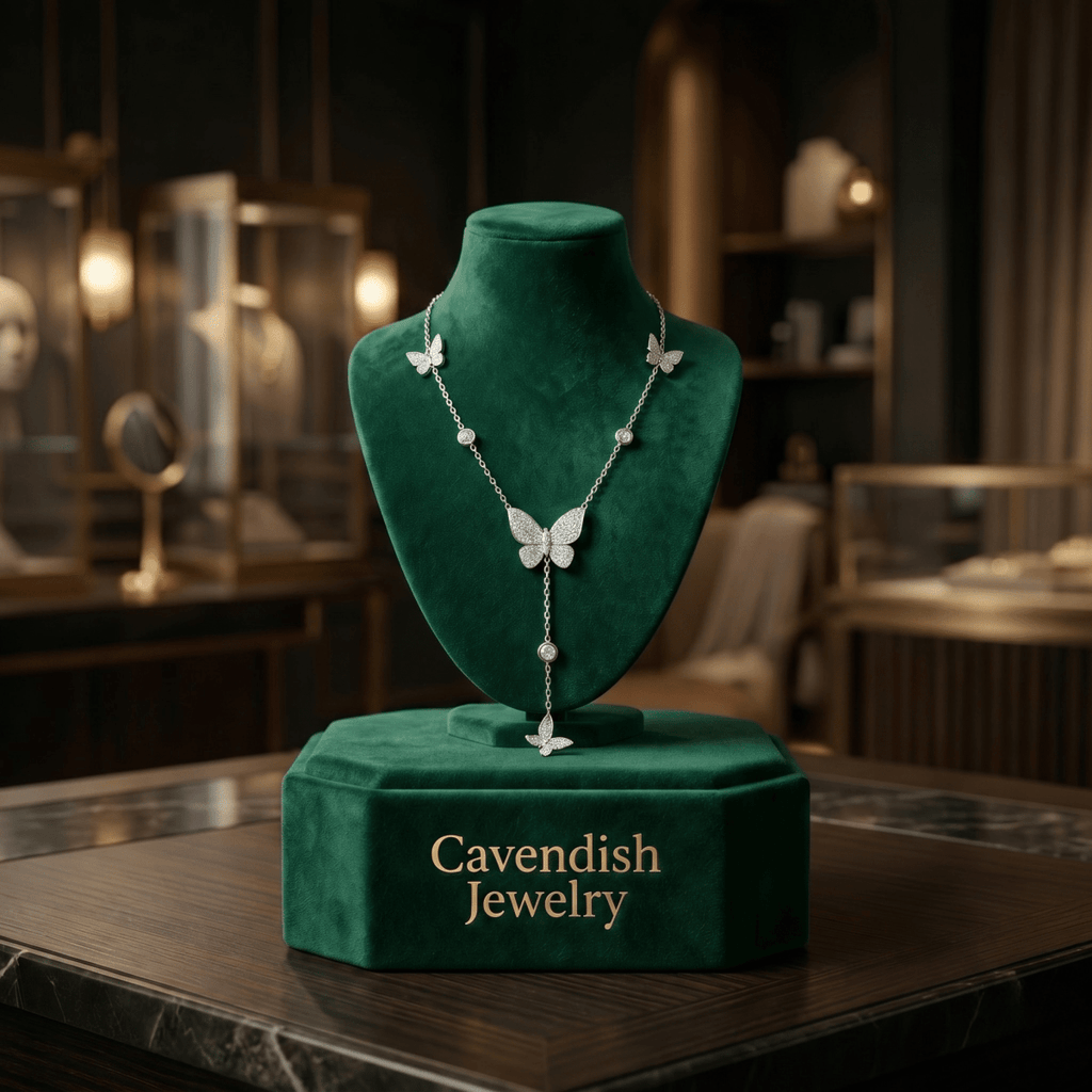 Butterfly Drop Necklace - Cavendish Jewelry